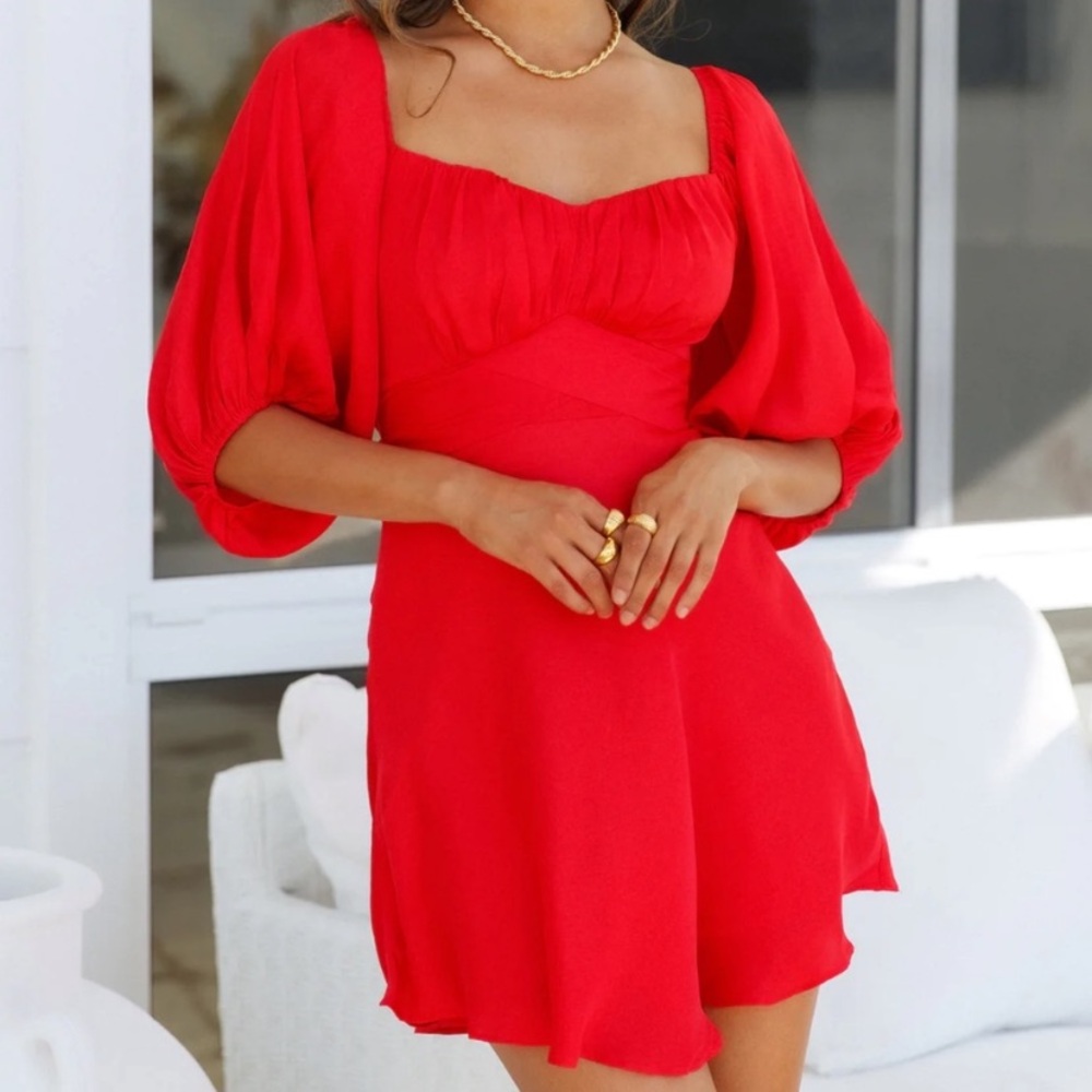Hello Molly | Fate Found Us Dress Red Babydoll - Picture 5 of 11